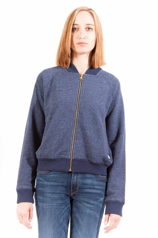BLUZA GANT Z ZAMKIEM DAMSKA NIEBIESKA