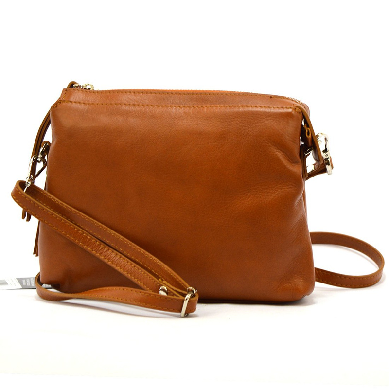 Skórzana mała damska listonoszka przez ramię