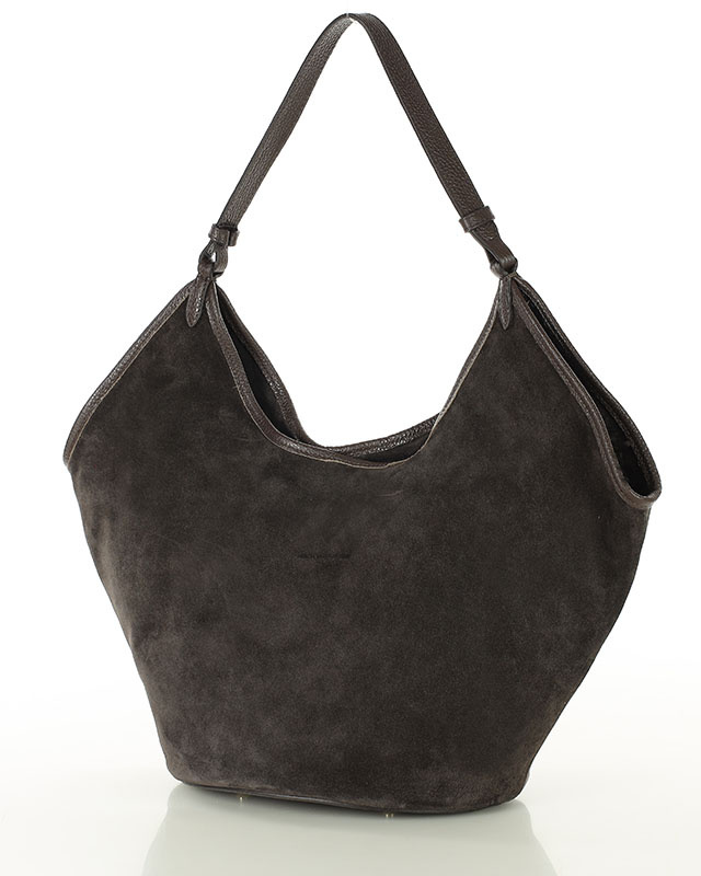 Torebka damska worek hobo bag skóra naturalna - MARCO MAZZINI czarna