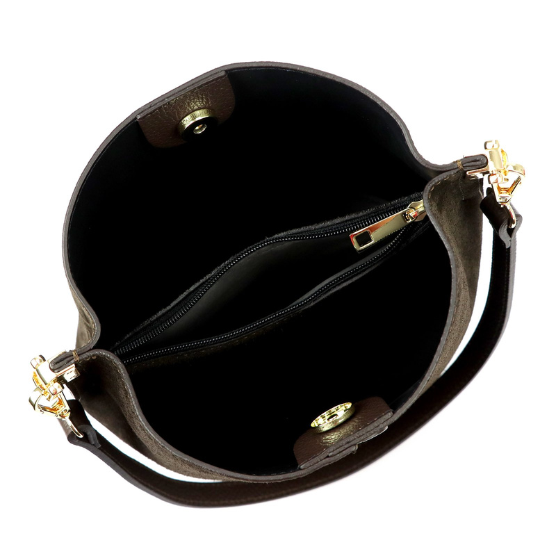 Luka Skórzana Zamszowa damska listonoszka z organizerem torebka przez ramię