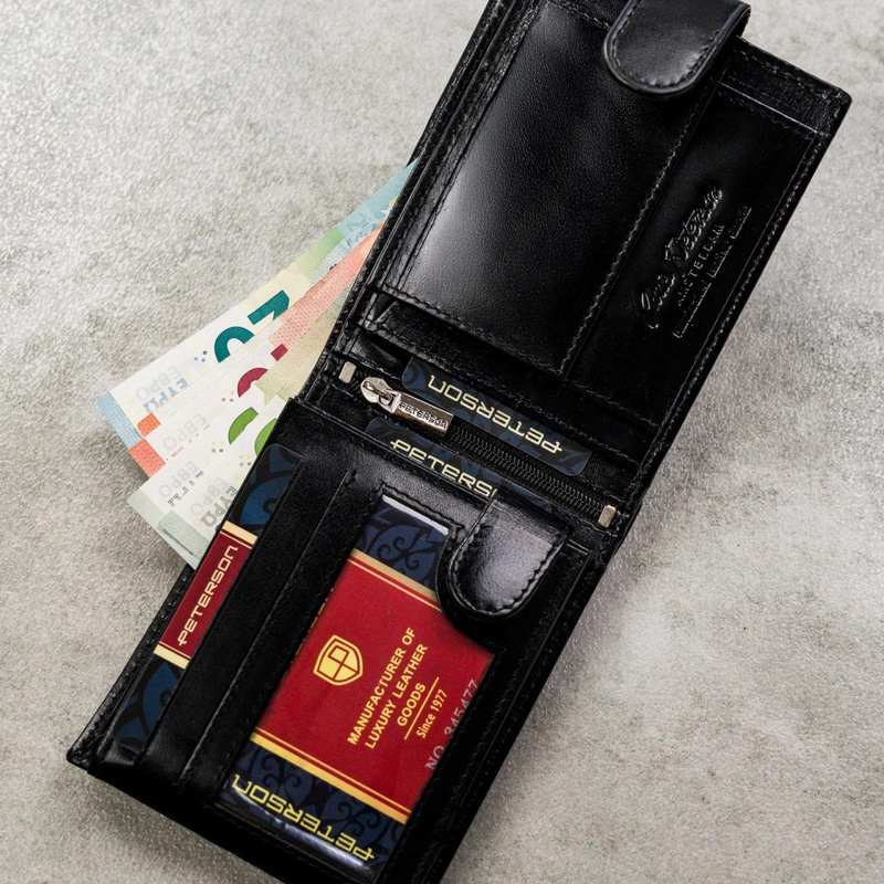 Meski zestaw prezentowy skóra naturalna Peterson PTN SET N992L-32-125-BW