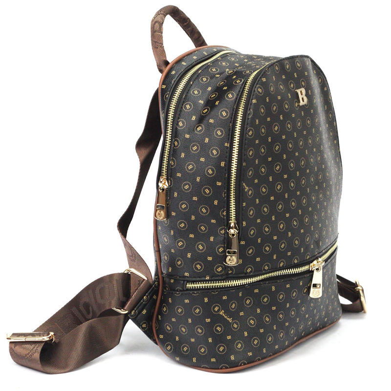 BRICIOLE damski plecak miejski skóra ekologiczna pojemny dwie komory