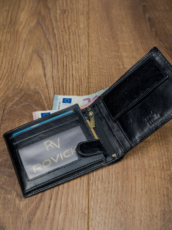 Skórzany męski portfel Rovicky N992-VT-R8 RFID