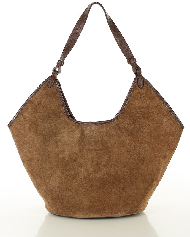 Torebka damska worek hobo bag skóra naturalna - MARCO MAZZINI czarna