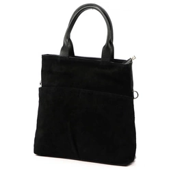 Vera Pelle damska torebka na ramię skórzana shopperbag z kieszeniami duża