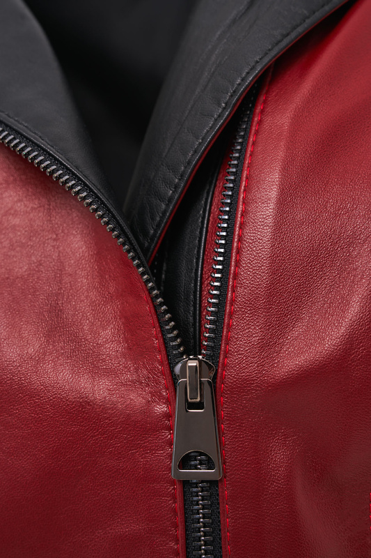 Bukowski Kurtka skórzana damska zapinana na zamek ramoneska