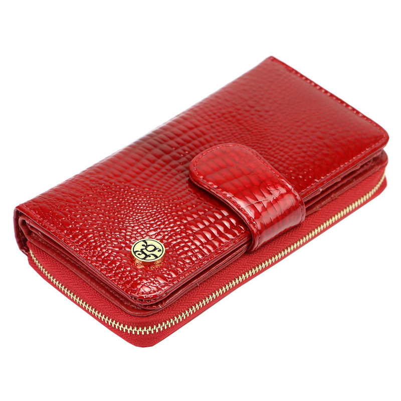 skóra naturalna + Damski portfel ze skóry ekologicznej Gregorio GL-116