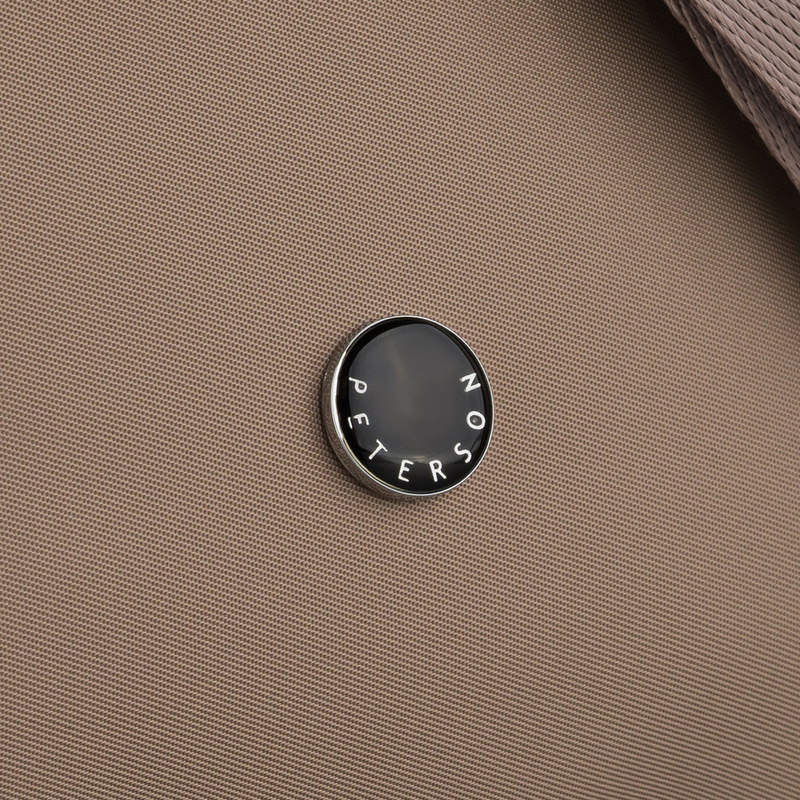 Listonoszka damska z poliestru w ciemnobeżowym kolorze, dwukomorowa - Peterson