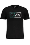 T-SHIRT M�SKI Z KR�TKIM R�KAWEM GIAN MARCO VENTURI CZARNY