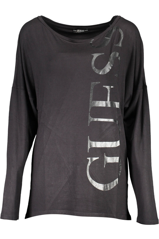 GUESS JEANS T-SHIRT Z DŁUGIM RĘKAWEM CZARNY