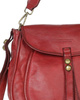 Marco Mazzini Torebka classic saddle bag ze skóry naturalnej na ramie czerwony