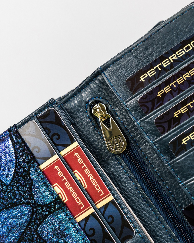 Skórzany damski portfel Peterson PTN 421028-ONBF