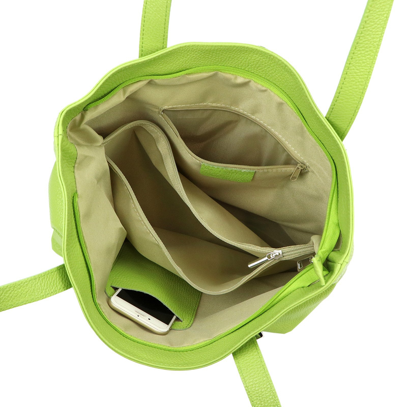 Shopperbag damska torebka na ramię klasyczna ze skóry naturalnej Luka