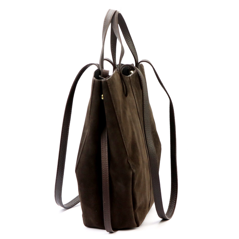 Stylowa Duża zamszowa damska shopperbag elegancka torebka na ramię Luka