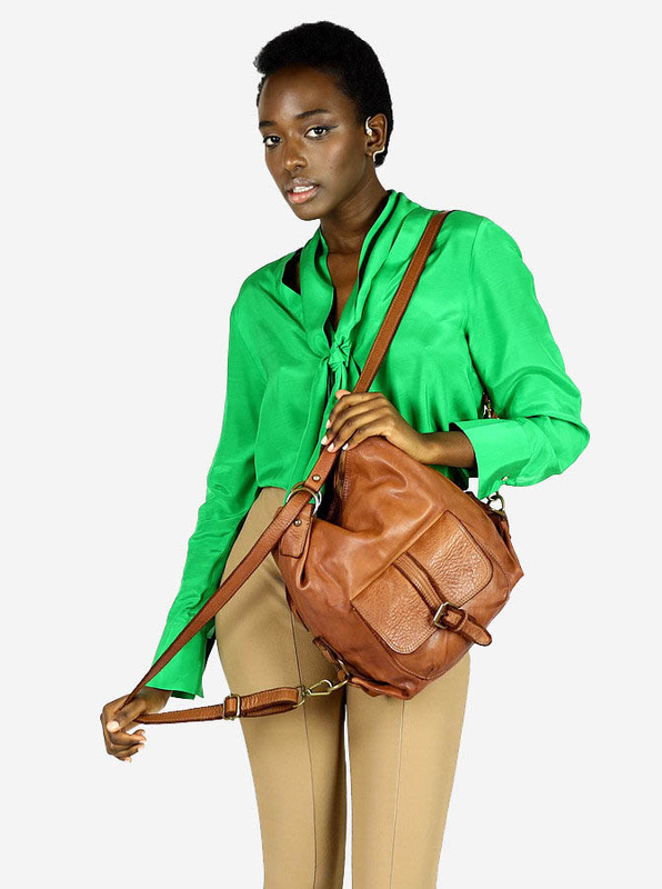 Torba skórzana dla wymagających z opcją plecak old school leather bag - MARCO MAZZINI camel