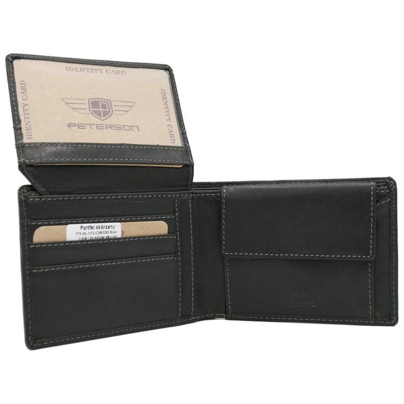 Skórzany męski portfel Peterson PTN WL-1012-COM
