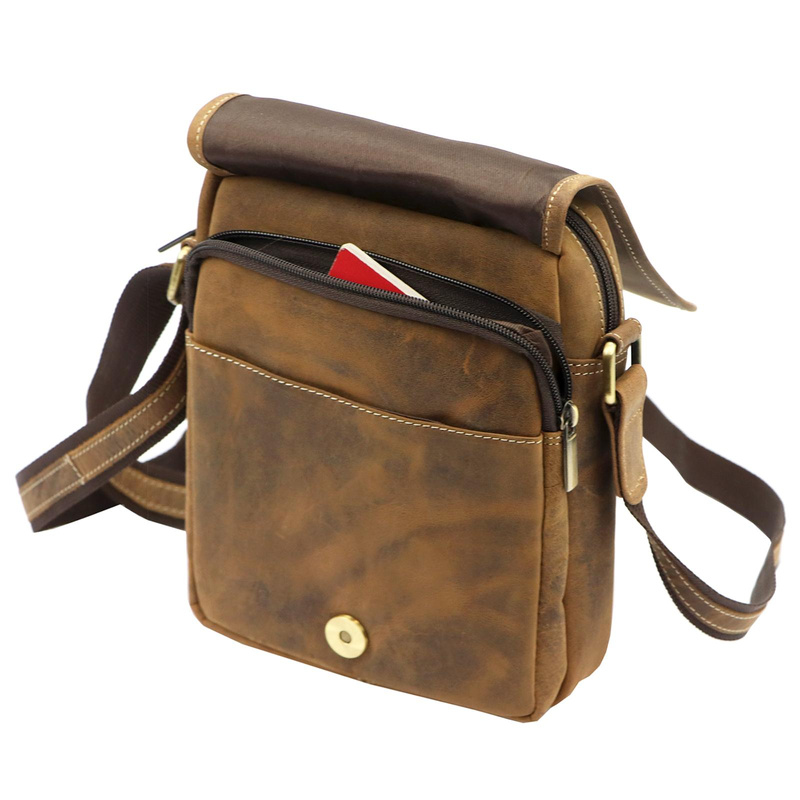 Pojemna Saszetka męska skórzana przez ramię Nordee