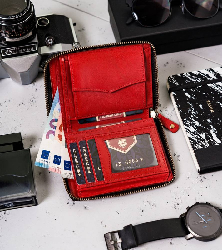 Skórzany męski portfel Peterson PTN 340.02