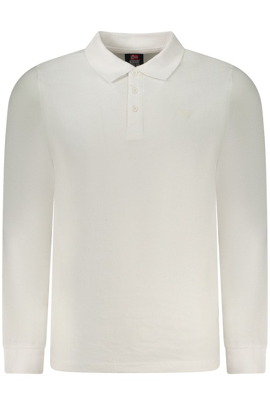 Norway 1963 MĘSKA KOSZULKA POLO Z DŁUGIM RĘKAWEM BIAŁA