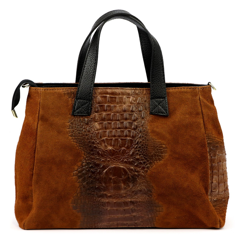 Damska torebka ze skóry naturalnej Luka 26-034 CROCO