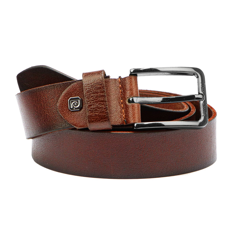Pierre Cardin męski pasek do spodni skóra naturalna klasyczna klamra