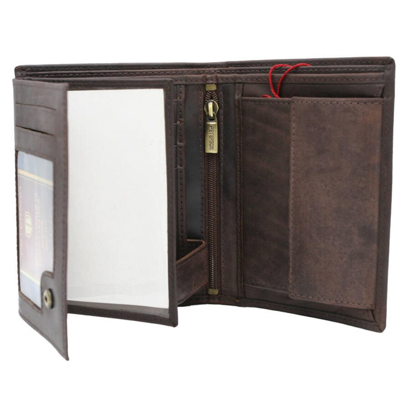 Skórzany męski portfel Peterson PTN N4-BE-BEAR