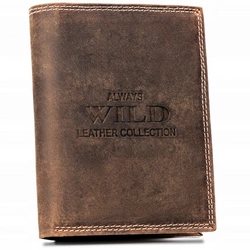 Skórzany męski portfel Wild N4-CHM-NL RFID
