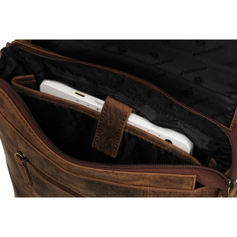 Saszetka męska z naturalnej skóry Peterson PTN 996-B-NSH