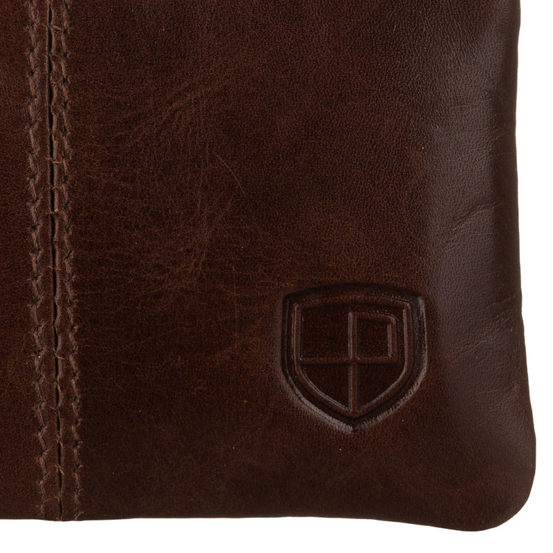 Eleganckie, skórzane etui na klucze w brązowym kolorze - Peterson