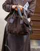 Torebka damska worek hobo bag skóra naturalna - MARCO MAZZINI czarna