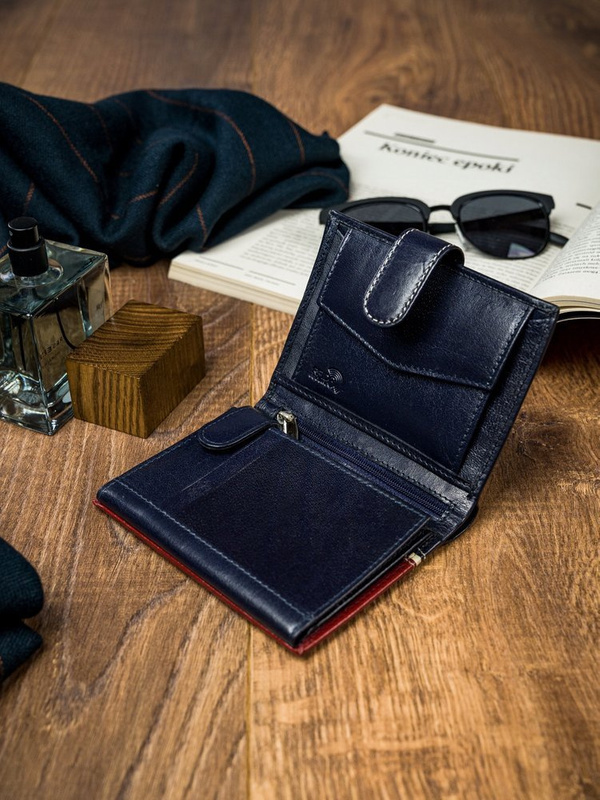 Portfel Skórzany Męski Elegancki RFID Skóra Naturalna Rovicky Duży