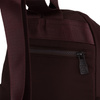 Bordowy plecak damski wykonany z poliestru, zawieszony na regulowanych szelkach - Peterson