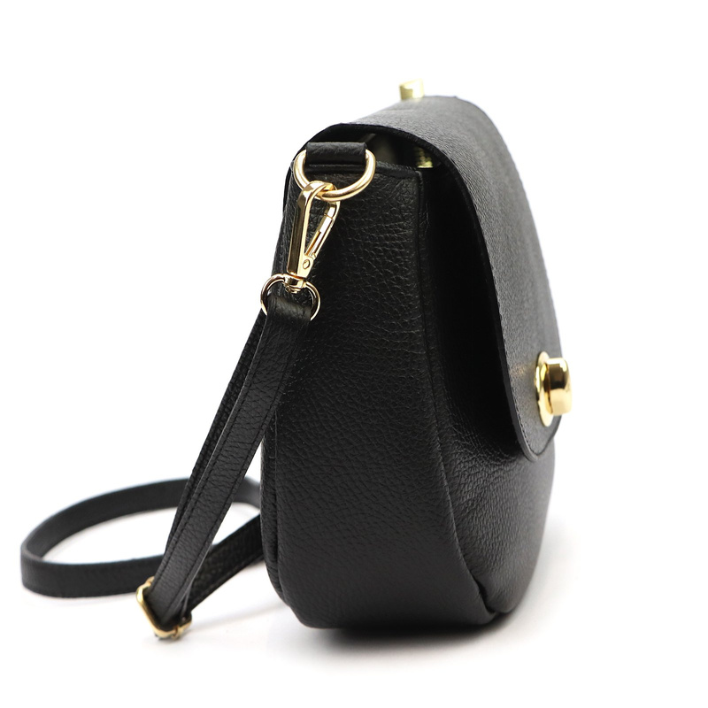 Vera Pelle damska listonoszka skóra naturalna torebka przez ramię z klapą