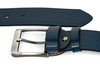BELTIMORE pasek do spodni granatowy jeans skórzany pas skóra 527 : Kolory - granatowy, Rozmiar pasków - r.115-130 cm