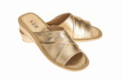 Skórzane Kapcie damskie po domu wsuwane Wójciak