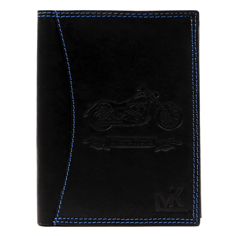 Skórzany męski portfel Money Kepper CDD 5601 BIKE