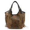 Vera Pelle damska shopperbag skórzana skóra krokodyla torebka na ramię