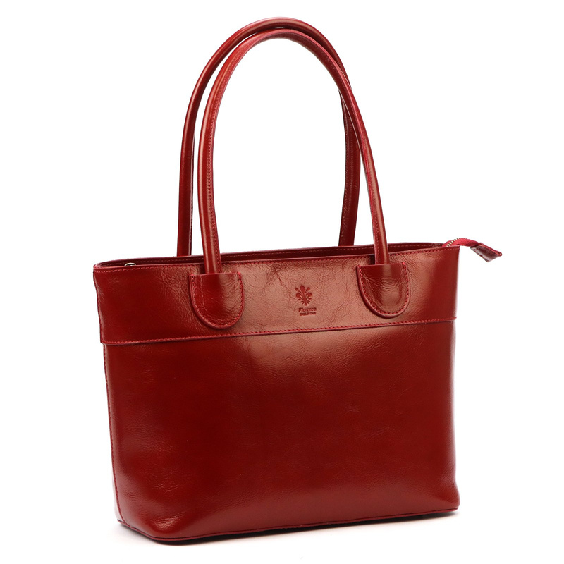 Skórzana duża elegancka damska shopperbag torebka na ramię Florence