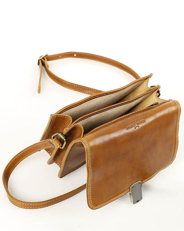 Torba skórzana kwadratowa premium Florence bag - MARCO MAZZINI czarna
