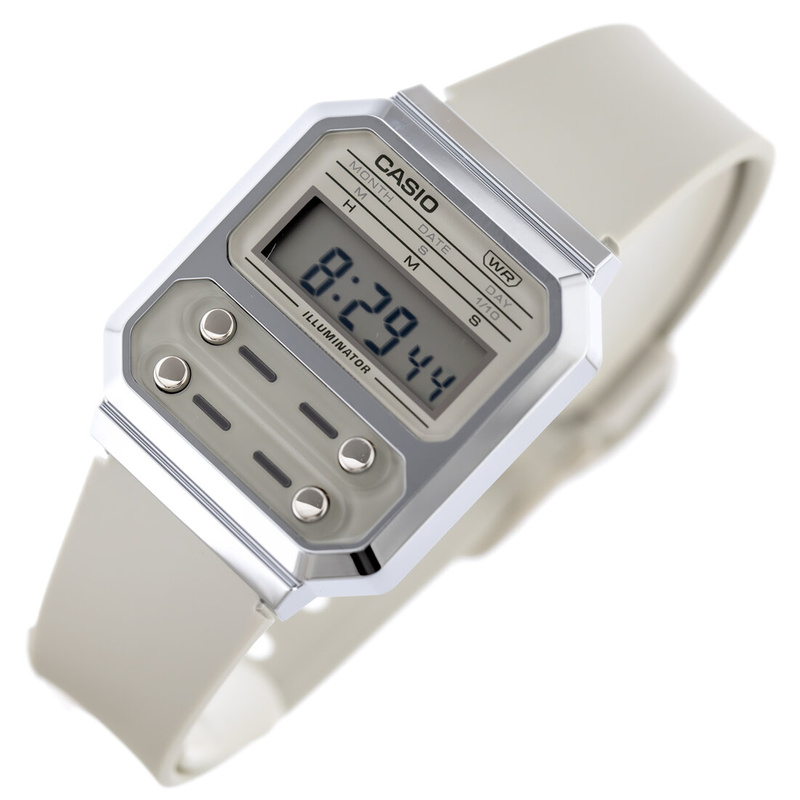 Zegarek CASIO A100WEF-8AEF. Kwarcowy, Kolor beżowy. Unisex.