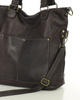 Torebka skórzana XL shopper vintage bag z kieszeniami vera pelle - MARCO MAZZINI brąz caffe