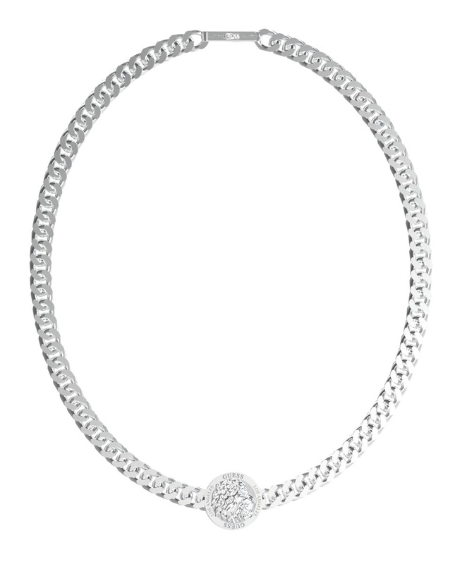 Biżuteria GUESS JUMN03007JWST. Naszyjnik, Kolor szary. Kobieta.