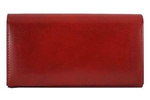 Klasyczny portfel skórzany damski - Czerwony