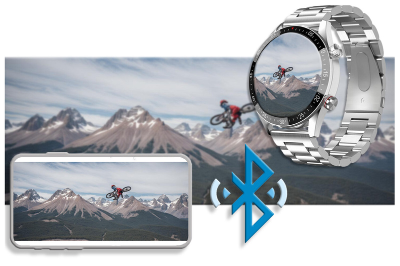 SMARTWATCH MĘSKI GRAVITY GT4-3 - WYKONYWANIE POŁĄCZEŃ, KROKOMIERZ (sg023c)