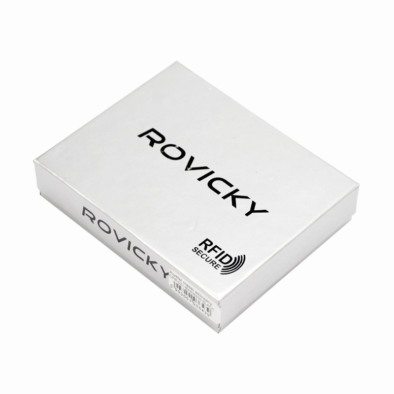 Skórzany męski portfel Rovicky CPR-021-BAR RFID