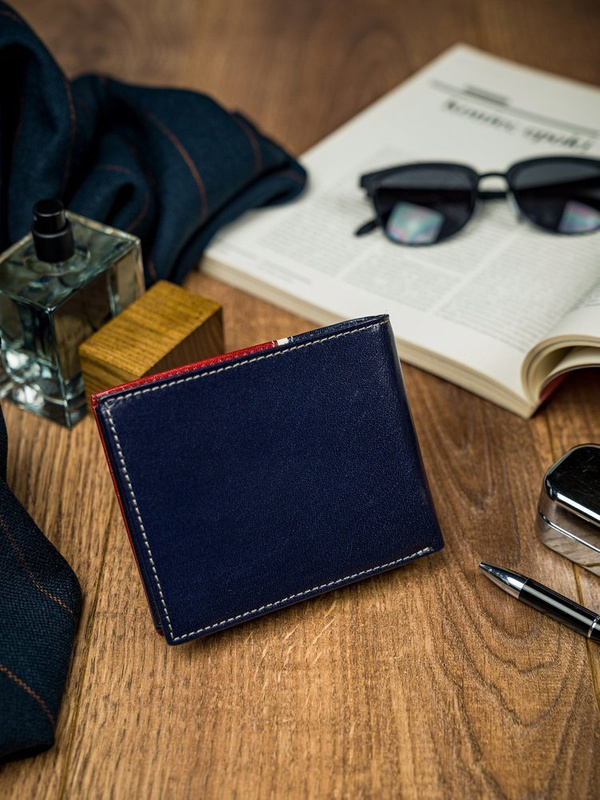 Portfel Skórzany Męski Rozbudowany Skóra Naturalna RFID Rovicky