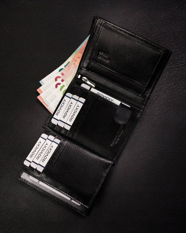 Skórzany męski portfel Rovicky N62-RVT RFID