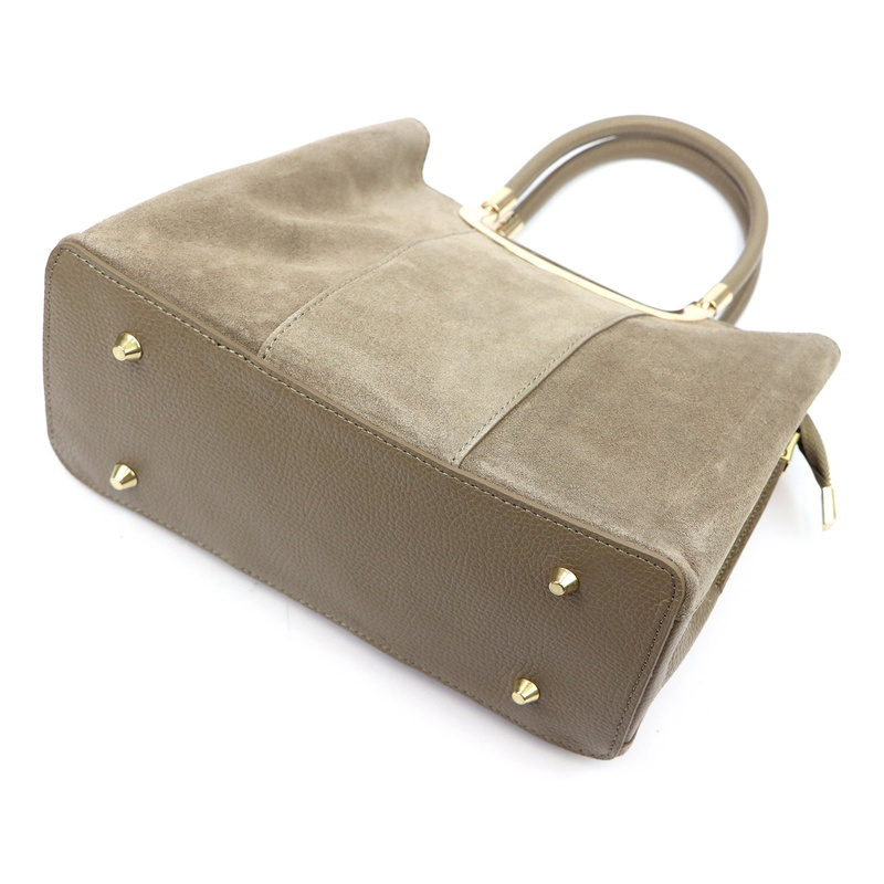 Vera Pelle damski skórzany kuferek torebka do ręki z paskiem i organizerem