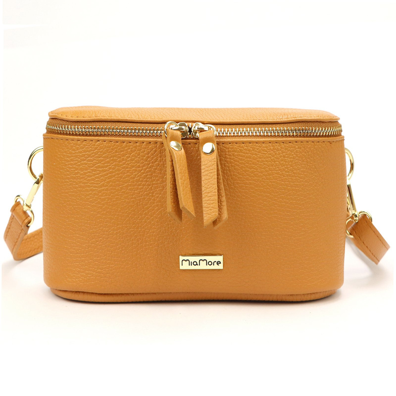 MiaMore Damska nerka saszetka przez ramię skóra naturalna miejska