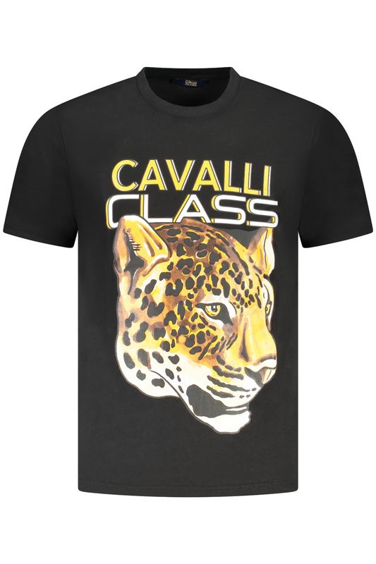 KOSZULKA CAVALLI CLASS Z KRÓTKIM RĘKAWEM MĘSKA CZARNA